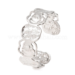 Brazaletes abiertos de acero inoxidable 304 con forma de rosa hueca para mujer.&nbsp;SA-CBABC9E-01P