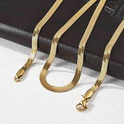 PVD вакуумное покрытие 304 нержавеющая сталь змеиные цепи ожерелья NJEW-O058-29G