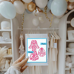 Трафареты для резки цветочного платья из углеродистой стали DIY-WH0309-3030