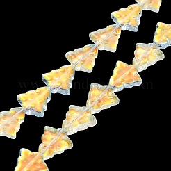 Прозрачные стеклянные бусины гальваническим пряди EGLA-C002-AB01