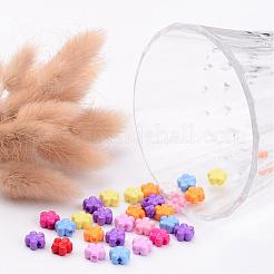 Сплошной цвет акриловые бусины X-SACR-R807-M