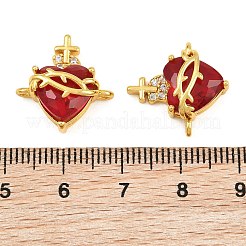 Verbindungsanhänger aus Messing mit kubischem Zirkonia-Pavé&nbsp;CU-CBA3D67-01G