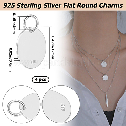 4 шт. 925 подвески из стерлингового серебра STER-BBC0005-37A