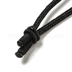 天然黒曜石の円錐形振り子ペンダントネックレス、女性用ナイロンコード付き  27.56インチ（70cm）&nbsp;NJEW-B106-01G
