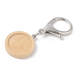 Деревянные плоские круглые подвесные украшения&nbsp;STAS-P408-06P