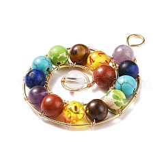 Большие подвески из натурального и синтетического смешанного драгоценного камня PALLOY-JF01475