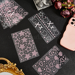 6 лист 3 стилей акриловые стразы наклейки для лица и тела&nbsp;AJEW-SP0002-68B