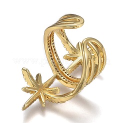 Регулируемые латунные кольца микро манжеты из прозрачного циркония ZIRC-Z002-04G