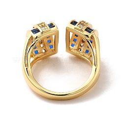 Открытое кольцо-манжета с аркой из кубического циркония&nbsp;RJEW-C041-02G-02