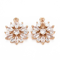 Покрытие стойки латунь микропаве прозрачные подвески из кубического циркония&nbsp;X-KK-T060-43-RS