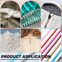 20 ярд двухцветной полиэстеровой эластичной кружевной ленты с петлями для пуговиц OCOR-BC0007-56