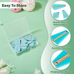 20шт. 10 комплекта подвесок из непрозрачной смолы и дерева&nbsp;RESI-TA0004-63A