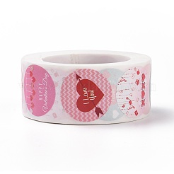 Круглые бумажные наклейки на день святого валентина DIY-I107-03A