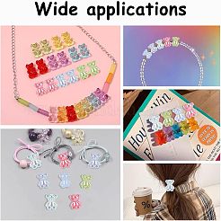 60шт 4 цвета непрозрачные акриловые бусины MACR-CA0001-22