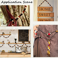 400 шт. 8 стиля крашеных бусин из натурального клена&nbsp;WOOD-PA0001-14