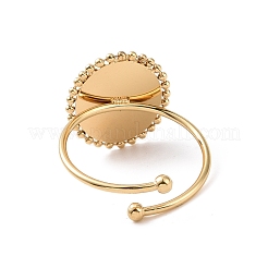 Ионное покрытие(ip) натуральный драгоценный камень овал со звездой открытое кольцо-манжета RJEW-G265-06G
