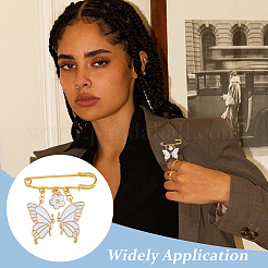 10 шт. 5-х цветные броши из сплава с эмалью в виде бабочки и цветка для женщин JEWB-FH0001-49