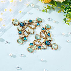 2 Stück selbstklebende Glas-Strass-Applikationen&nbsp;DIY-FG0004-34