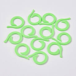 プラスチックカウントスプリットリング  ステッチマーカーリング  diy編み物ツール  グリーン  22x16.5x1.5mm&nbsp;DIY-WH0152-24A-01