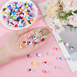 600шт 12 цвета непрозрачных бусин из смолы RESI-GO0001-08