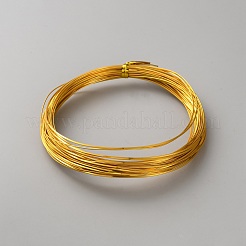 平らなアルミニウムワイヤー  DIYクラフト用  ゴールド  1x0.5mm  約32.81フィート（10m）/ロール&nbsp;AW-WH0020-01B