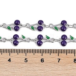 Цепи из нержавеющей стали 304 с эмалированными вишневыми звеньями CHS-M007-01P-03