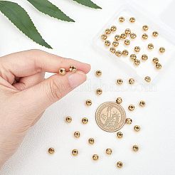 Ионное покрытие (ip) круглые разделительные бусины из нержавеющей стали 304&nbsp;STAS-NB0001-46G