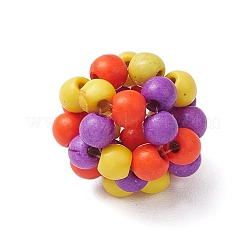 Круглые плетеные бусины&nbsp;TURQ-JF-4MM-01