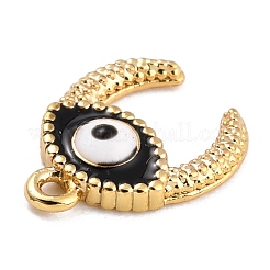 Подвески из золотой латуни с эмалью KK-P197-11C-G