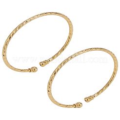 2 Stück offene Manschettenarmbänder aus Legierung&nbsp;BJEW-LP0001-11