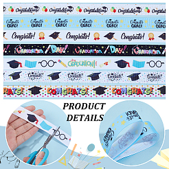 7 шт. 7 стиля полиэстеровая лента с принтом в виде корсажа для выпускного сезона OCOR-PH0005-02