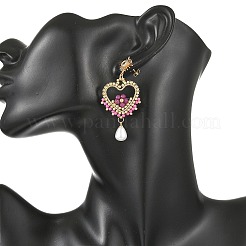 Boucles d'oreilles pendantes en pierres précieuses et en verre pour femmes&nbsp;EJEW-MZ00782