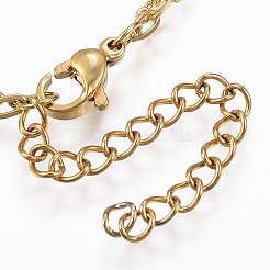 Многорядные браслеты из нержавеющей стали 304 AJEW-K016-09A