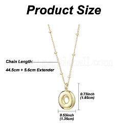 1 шт. латунные подвески в виде буквицы NJEW-YW0001-24O