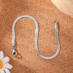 Браслеты-цепочки с рисунком «елочка» из нержавеющей стали марки 304 BJEW-P236-15P