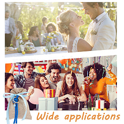 Прямоугольные пакеты из мешковины с бантом ABAG-AB00004