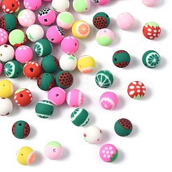 72 шт. 9 стили фруктовой тематики бусины из полимерной глины ручной работы CLAY-FS0001-42