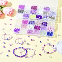 Наборы для самостоятельного изготовления сережек из стеклянных бусин&nbsp;DIY-YW0011-30