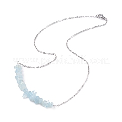 Набор украшений из бисера с фишками из натурального аквамарина SJEW-JS01231-07