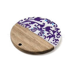 Печатные подвески из смолы и дерева&nbsp;WOOD-F012-02