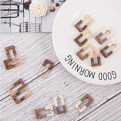 Подвески из смолы и дерева&nbsp;RESI-OL0001-09C