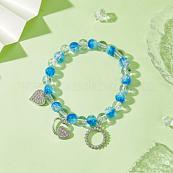 40шт 8 стильные подвески из сплава со стразами FIND-FH0007-84