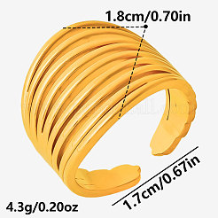 Геометрические многослойные регулируемые кольца-манжеты из нержавеющей стали 304 для женщин&nbsp;PC6730-2