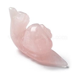 Резные фигурки целебных улиток из натурального розового кварца&nbsp;G-K342-02B