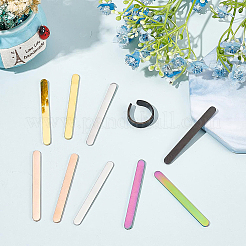 10 шт. 5-х цветные плоские кольцевые заготовки из нержавеющей стали 304 FIND-BC0003-42