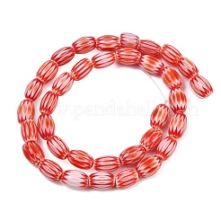 Handgefertigte ovale Millefiori-Glasperlenstränge&nbsp;LK-Z001-01B-06