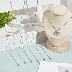 30 шт. набор из 3-х стилей 304 нержавеющей стали с коробкой и цепочкой из кабеля MAK-NB0001-26