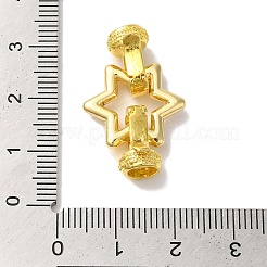 スターラックメッキ真鍮折りたたみ留め具  長持ちメッキ  鉛フリー＆カドミウムフリー  18KGP本金メッキ  27mm  穴：5mm&nbsp;KK-A225-15G