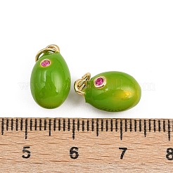 Ottone micro spianare fascino zirconi&nbsp;KK-B157-27B-G
