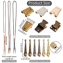 Kit de fabrication de cravate bolo en cuir de vache avec fermoir en alliage&nbsp;DIY-NB0010-52